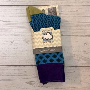 NWT Crescent Sock Company World’s Softest Weekend Collection Gallery Crew Socks